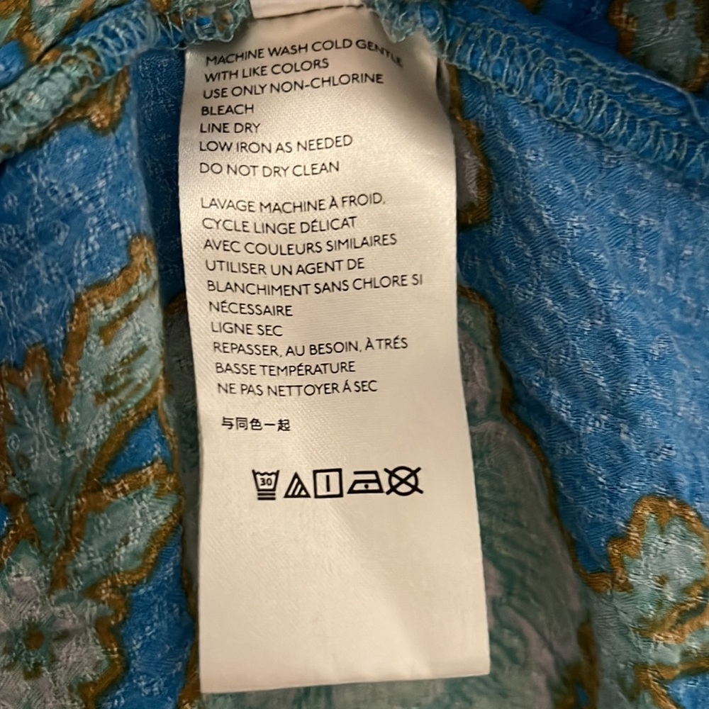 FREE PEOPLE Hanalei Bay Maxi Dress Blue Size Medium Turquoise Multi - Picture 15 of 16